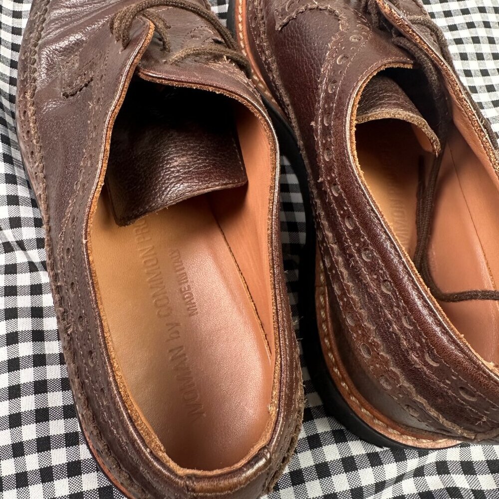 Common Projects Woman Reddish Brown Oxford Wingtip Brogue Shoes EU 37 / US 7 - Picture 3 of 5